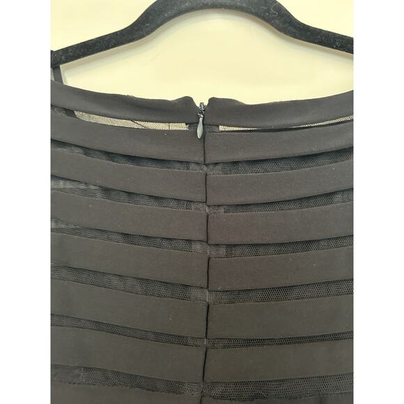 Adrianna Papell Womens Pleated Tiered Black Dress/ Size 6 - Picture 5 of 8